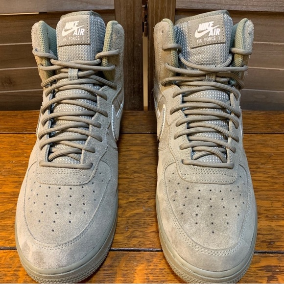 Nike Air Force 1 High Top Sneakers - Olive Stucco - Picture 10 of 15